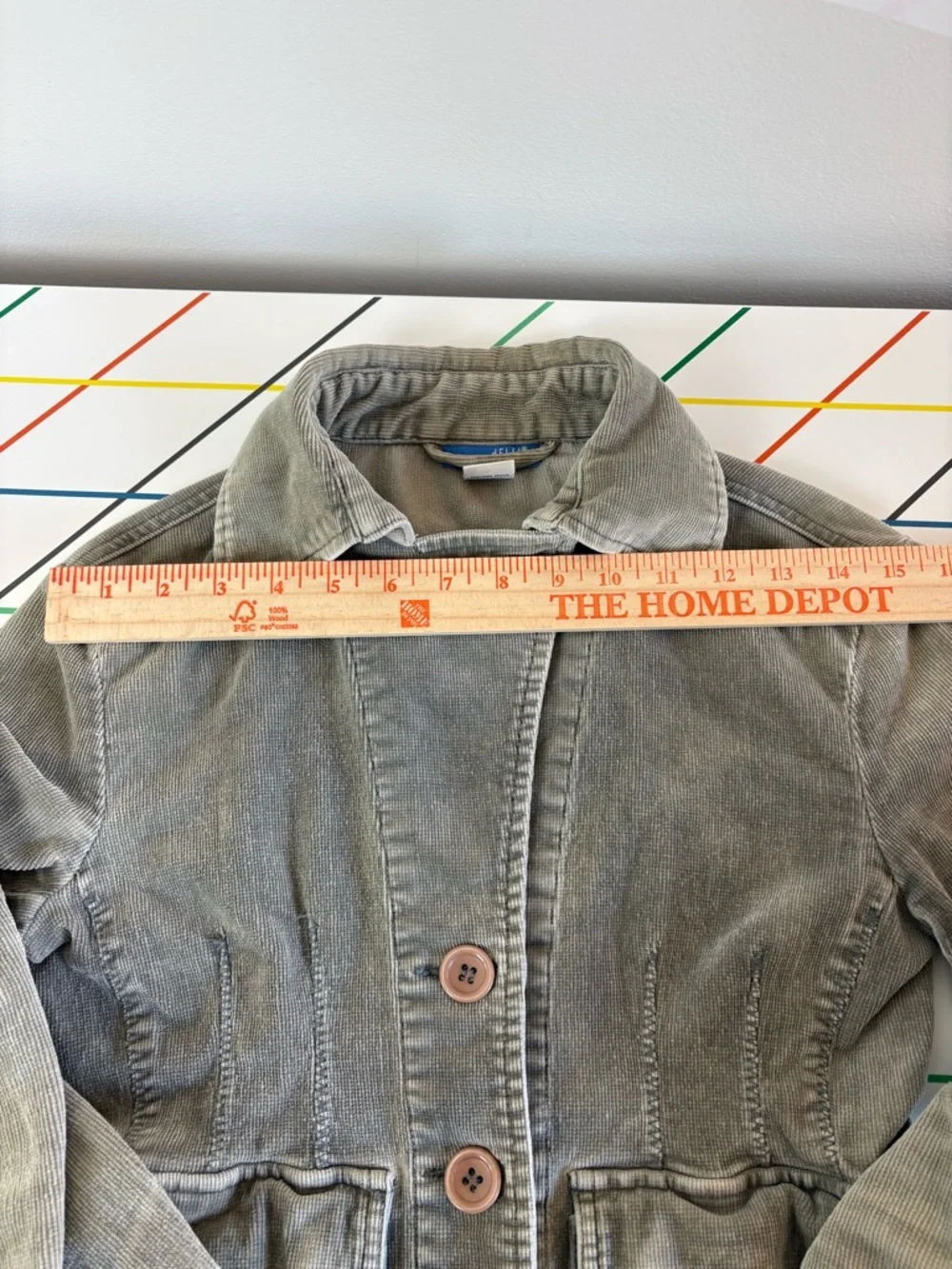 dELiA*s Grey-Green Utility Button-Front Jacket vintage Y2K XS Veronica Mars - Picture 10 of 12